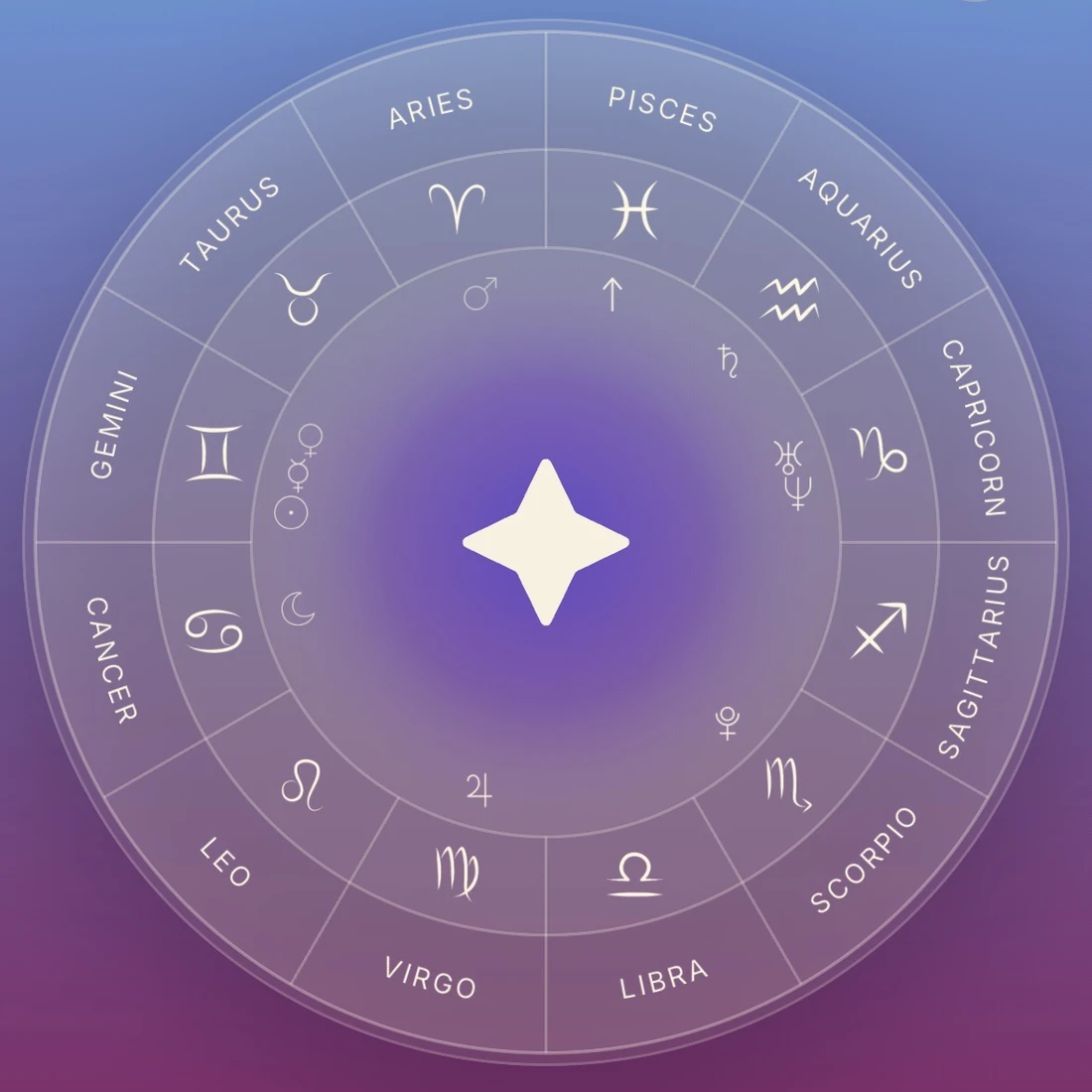 Birth chart wheel